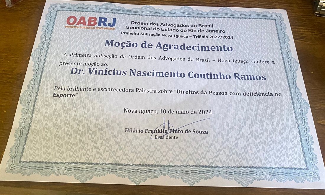 Palestra e evento jurídico